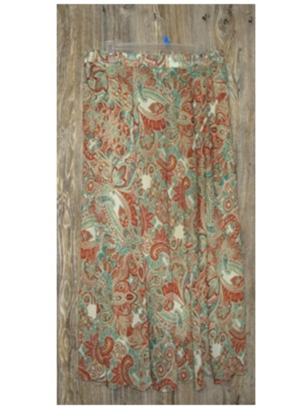Roz & Ali Paisley Y2K Maxi Skirt Womens Sz Large Office Boho